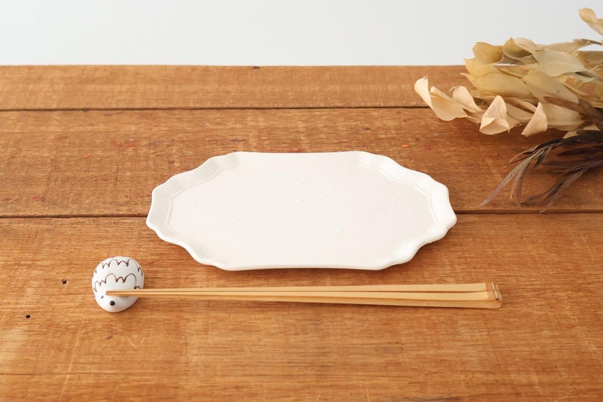 Long Plate creme White | Sushi Plate Mino Ware