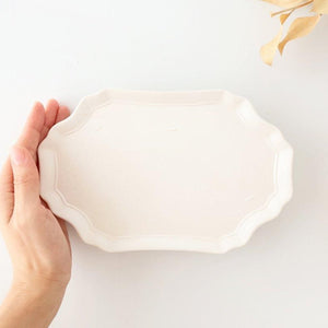 Long Plate creme White | Sushi Plate Mino Ware