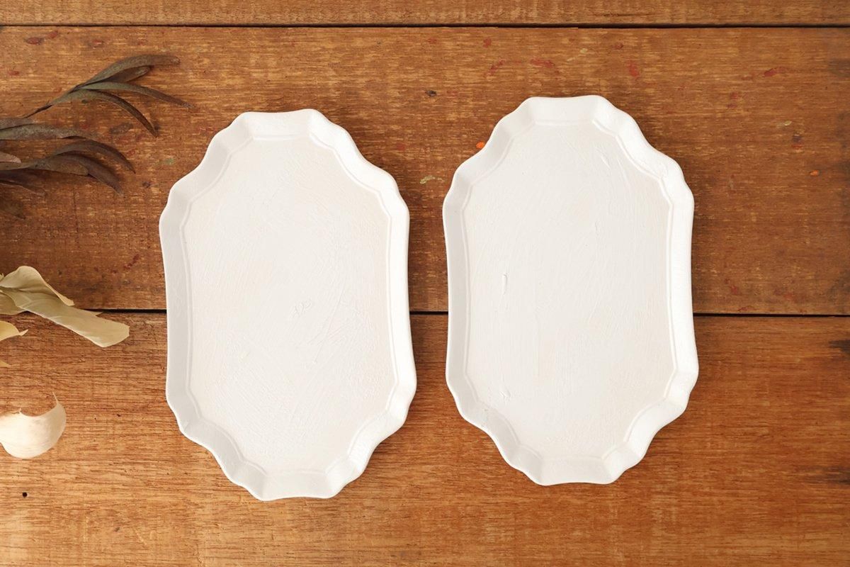 Long Plate creme White | Sushi Plate Mino Ware