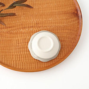 Flower-shaped and Cracked Small Plate Gray | Mino Ware