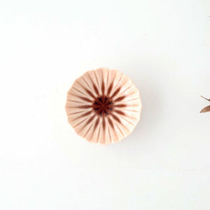 Flower-shaped and Cracked Small Plate Pink | Mino Ware