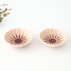 Flower-shaped and Cracked Small Plate Pink | Mino Ware