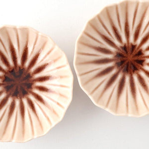 Flower-shaped and Cracked Small Plate Pink | Mino Ware