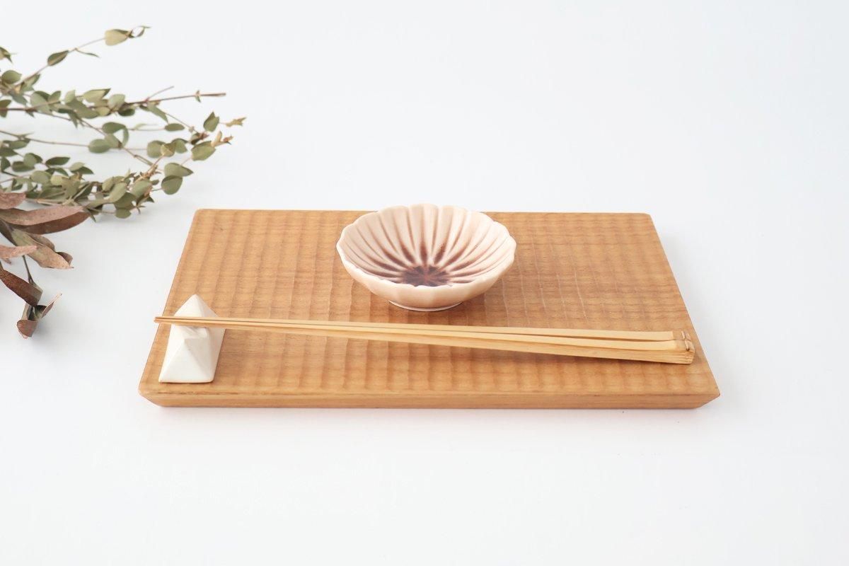 Flower-shaped and Cracked Small Plate Pink | Mino Ware