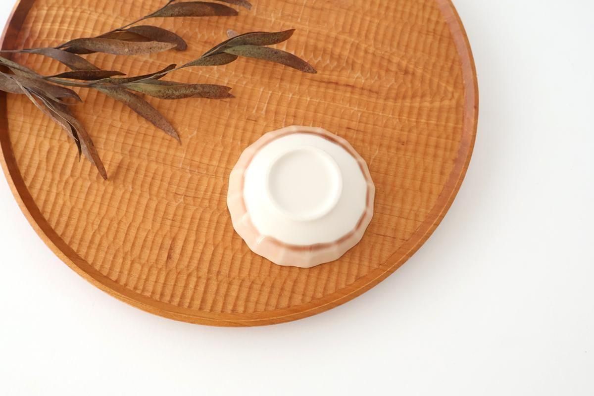 Flower-shaped and Cracked Small Plate Pink | Mino Ware