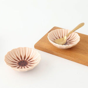 Flower-shaped and Cracked Small Plate Pink | Mino Ware