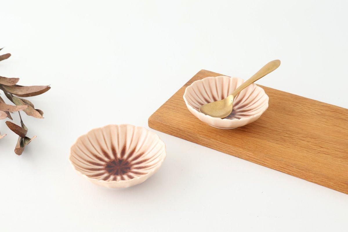 Flower-shaped and Cracked Small Plate Pink | Mino Ware