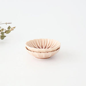 Flower-shaped and Cracked Small Plate Pink | Mino Ware