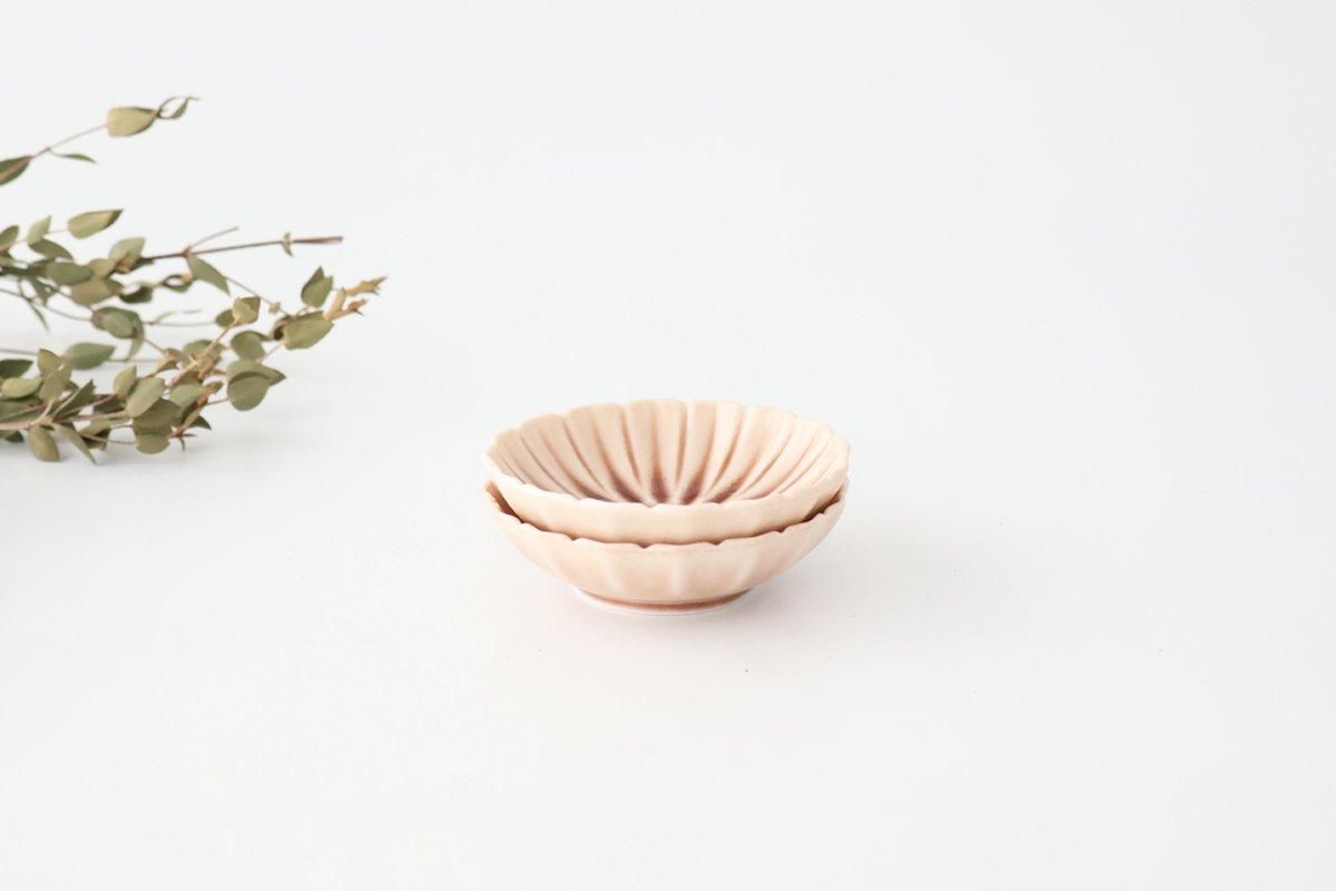 Flower-shaped and Cracked Small Plate Pink | Mino Ware