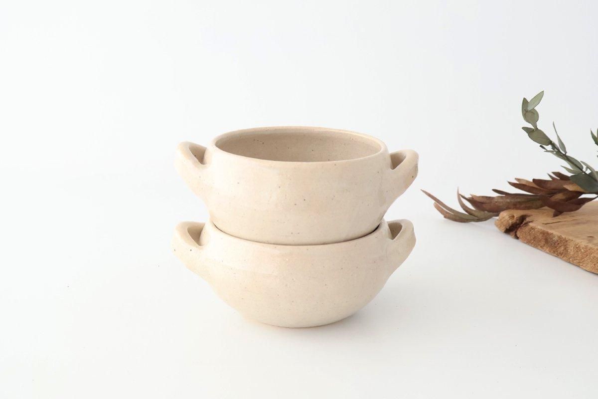Two Handed Soup Cup White Heat-resistant  | Iga Ware