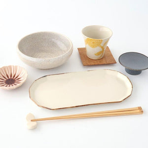 Round Small Bowl Beige Kairagi | Kobachi Mino Ware