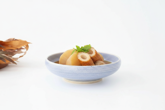Round Bowl Blue Kairagi 18.5cm/ 7.3in | Mino ware