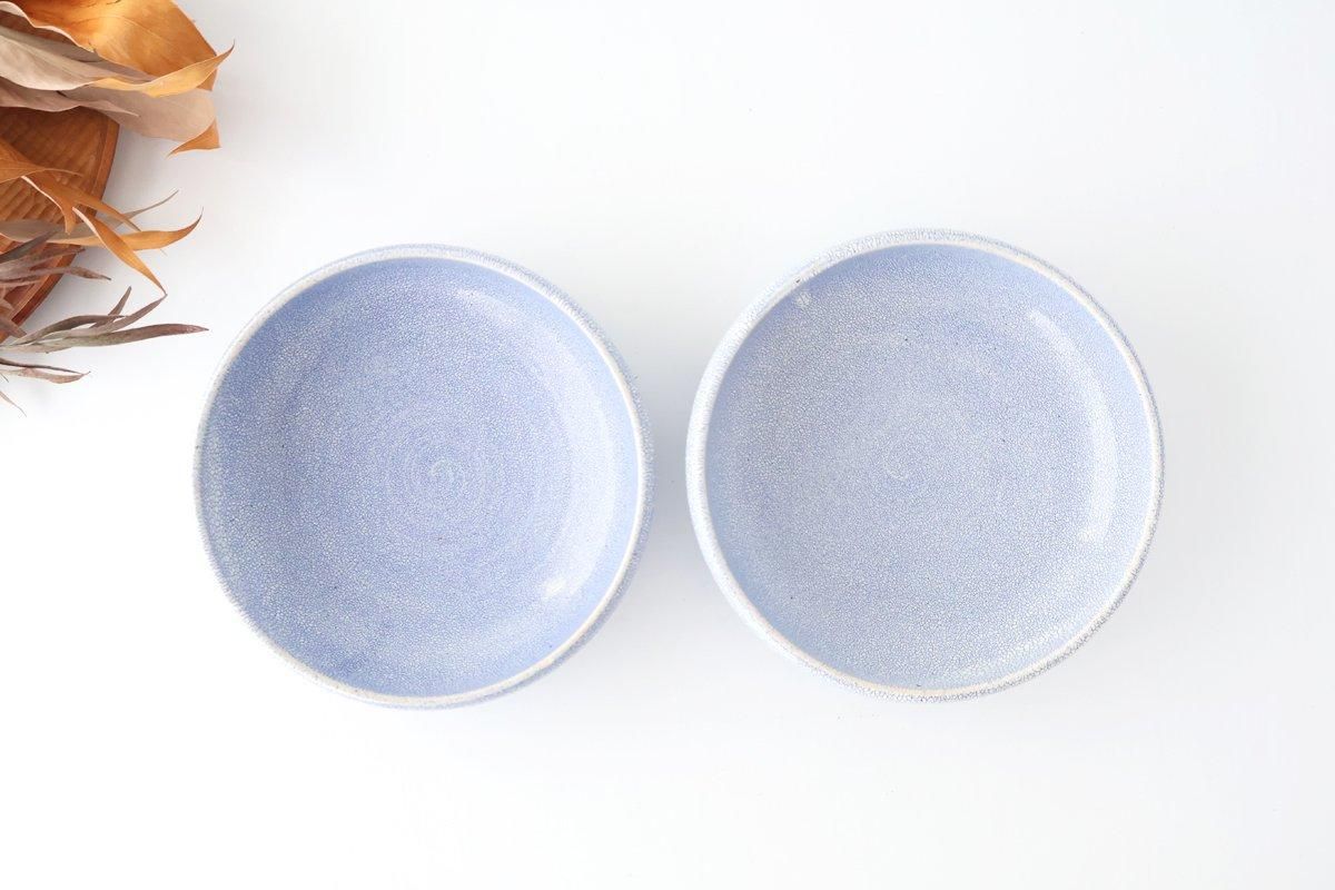 Round Bowl Blue Kairagi 18.5cm/ 7.3in | Kobachi Mino ware