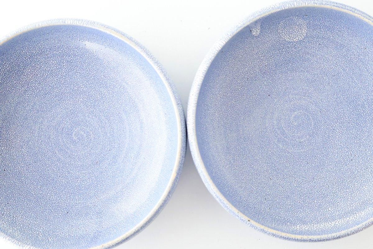 Round Bowl Blue Kairagi 18.5cm/ 7.3in | Kobachi Mino ware