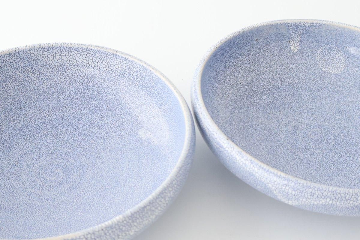 Round Bowl Blue Kairagi 18.5cm/ 7.3in | Kobachi Mino ware