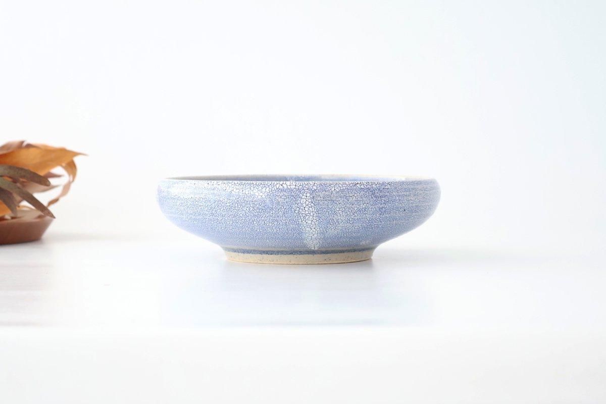 Round Bowl Blue Kairagi 18.5cm/ 7.3in | Kobachi Mino ware