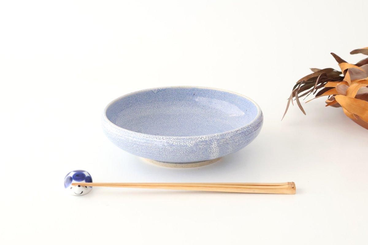 Round Bowl Blue Kairagi 18.5cm/ 7.3in | Kobachi Mino ware