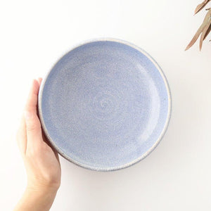 Round Bowl Blue Kairagi 18.5cm/ 7.3in | Kobachi Mino ware