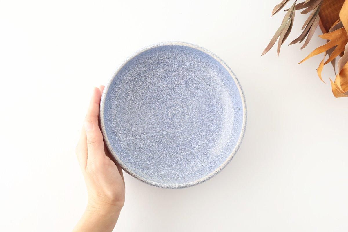 Round Bowl Blue Kairagi 18.5cm/ 7.3in | Kobachi Mino ware
