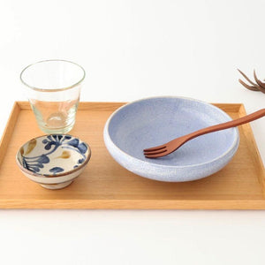 Round Bowl Blue Kairagi 18.5cm/ 7.3in | Kobachi Mino ware