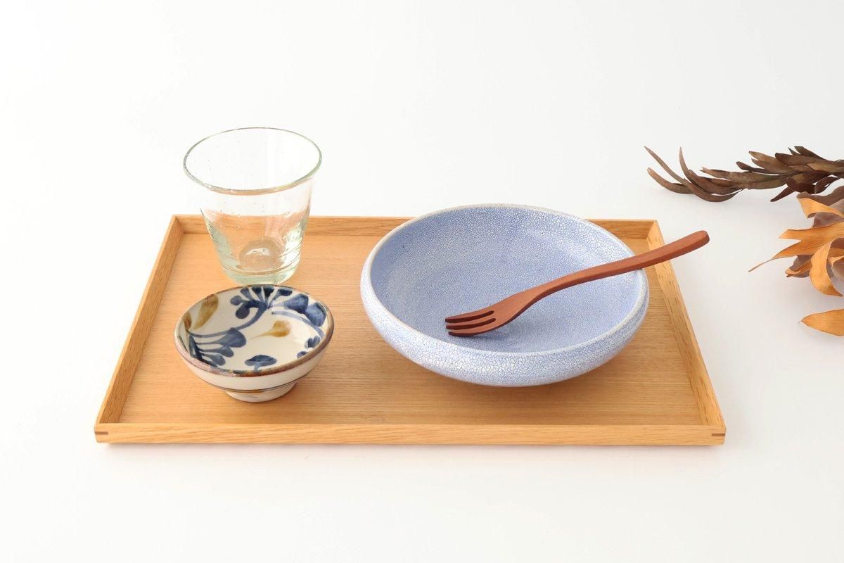 Round Bowl Blue Kairagi 18.5cm/ 7.3in | Kobachi Mino ware