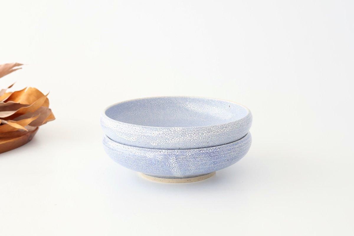 Round Bowl Blue Kairagi 18.5cm/ 7.3in | Kobachi Mino ware