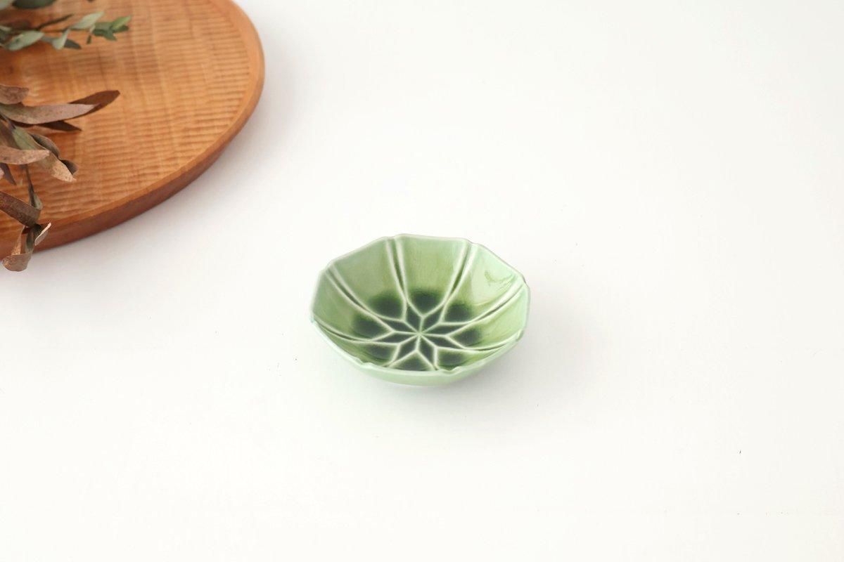 Flower-design Small Bowl Green | Kobachi Mino Ware
