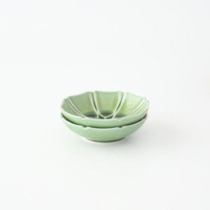 Flower-design Small Bowl Green | Kobachi Mino Ware