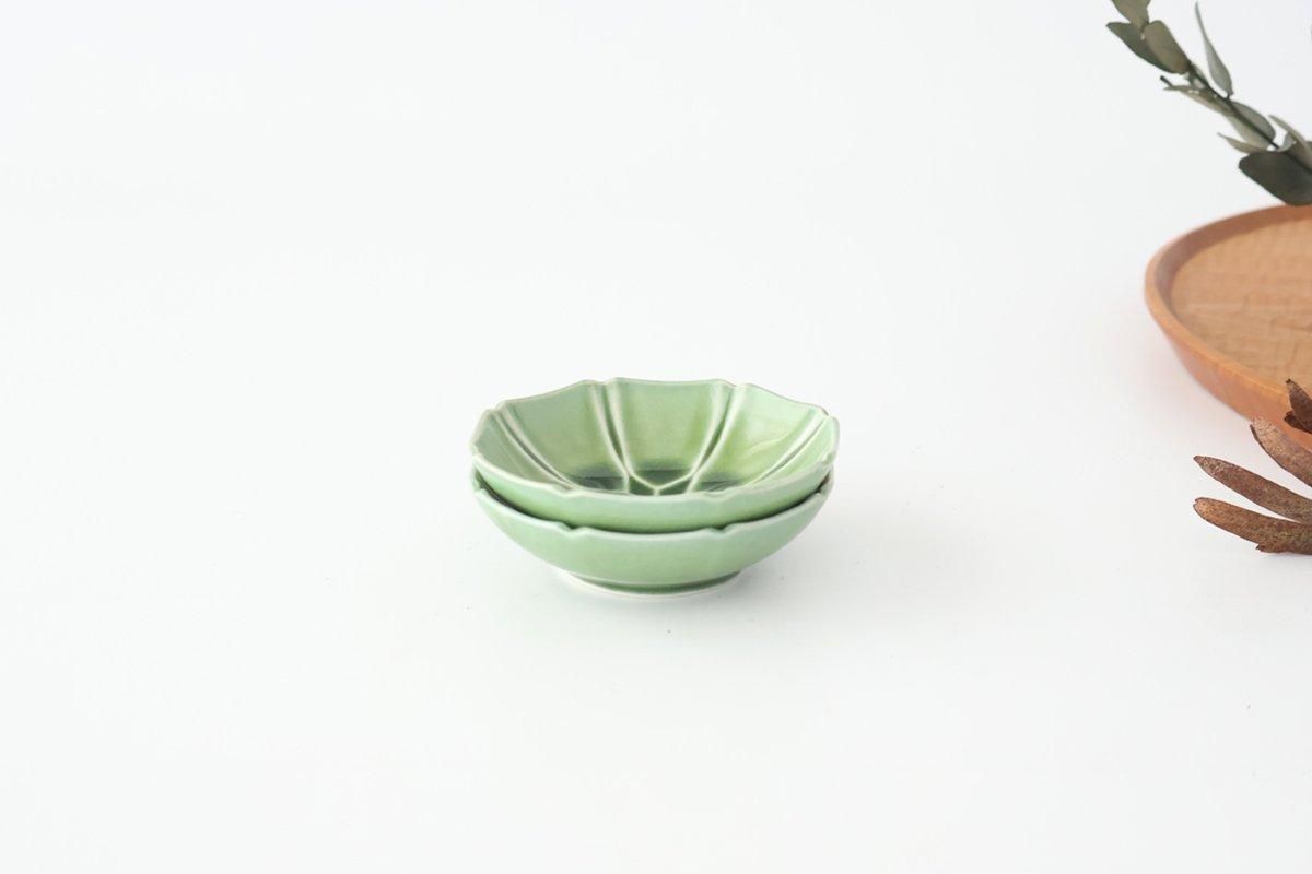 Flower-design Small Bowl Green | Kobachi Mino Ware