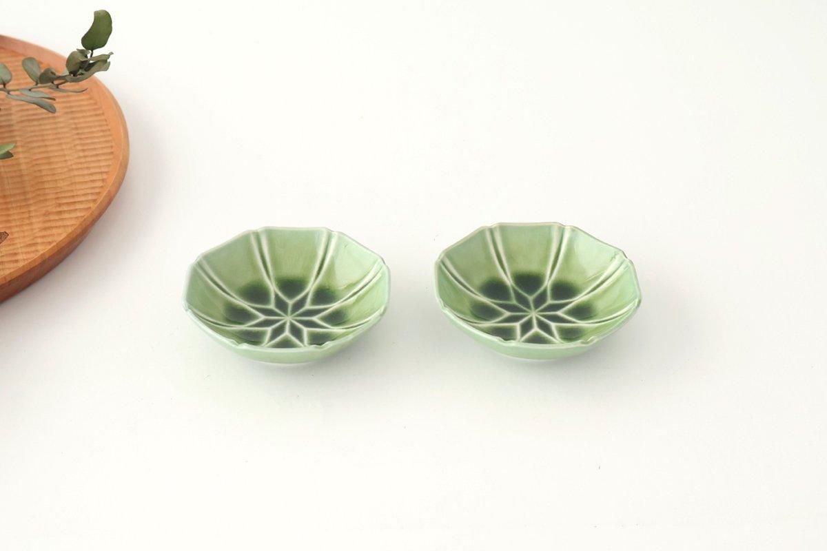 Flower-design Small Bowl Green | Kobachi Mino Ware