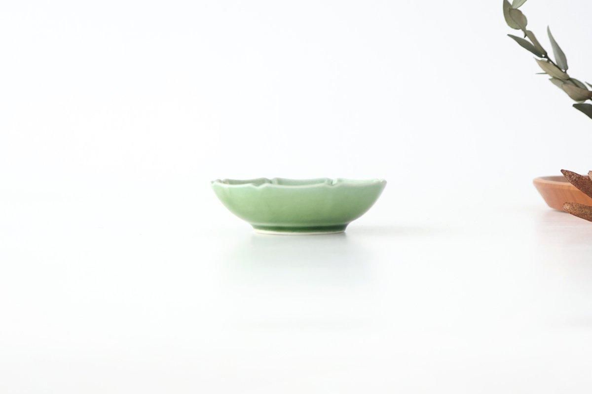 Flower-design Small Bowl Green | Kobachi Mino Ware