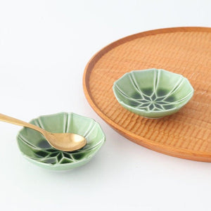 Flower-design Small Bowl Green | Kobachi Mino Ware
