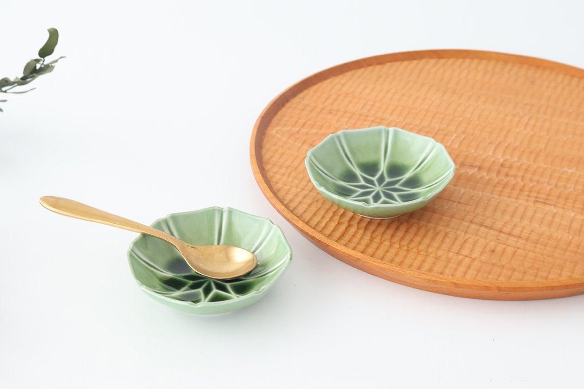 Flower-design Small Bowl Green | Kobachi Mino Ware