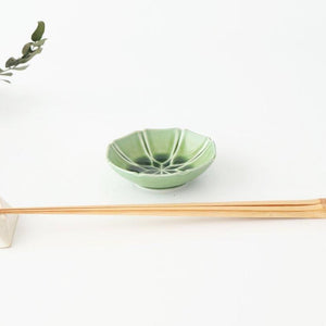 Flower-design Small Bowl Green | Kobachi Mino Ware