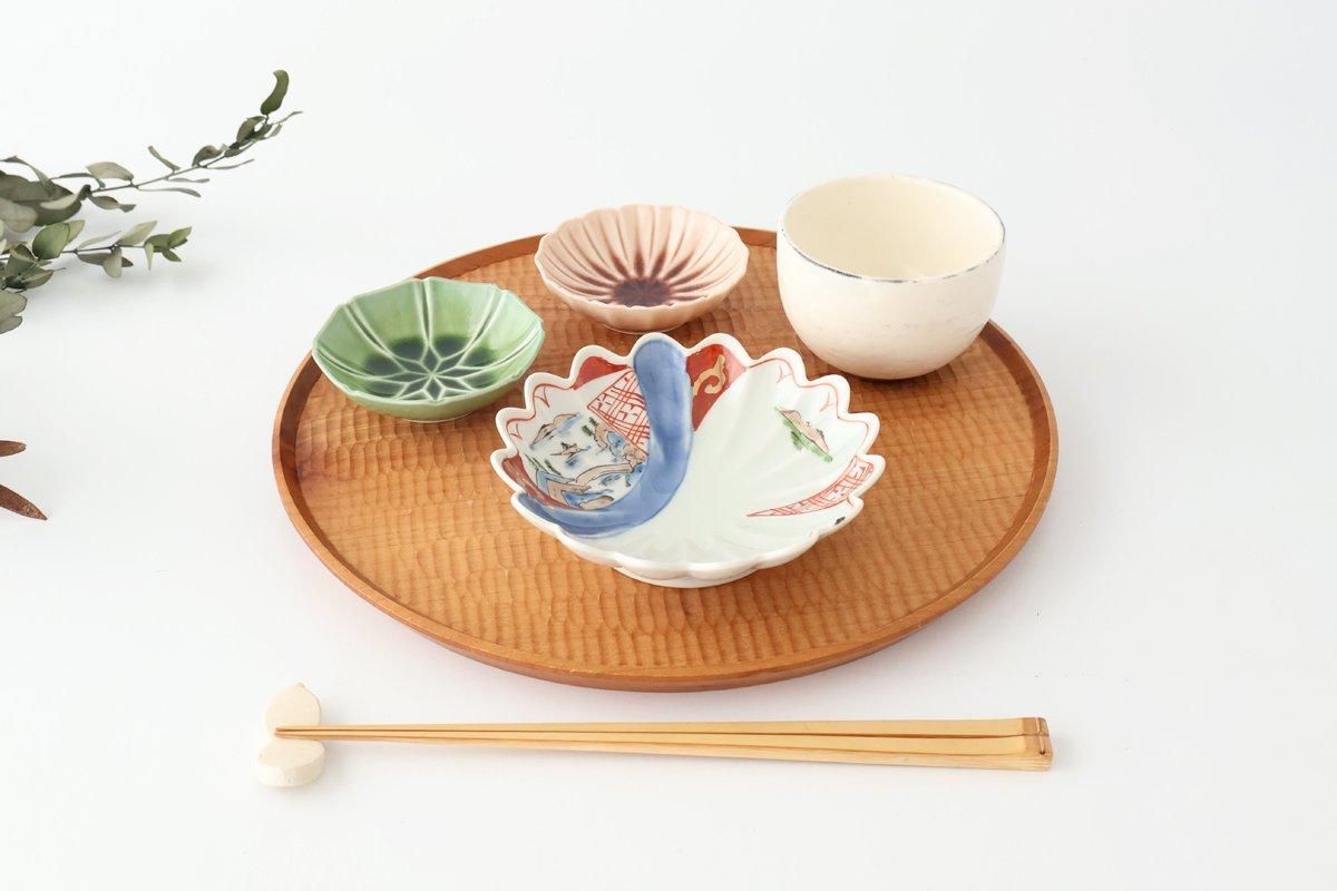 Flower-design Small Bowl Green | Kobachi Mino Ware