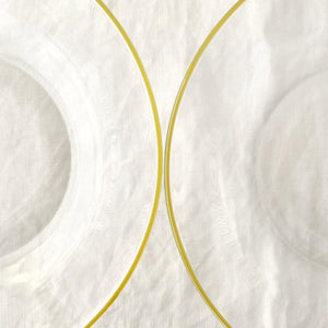 POTPURRI bitte Round Glass Plate Yellow 17.5㎝/6.9in