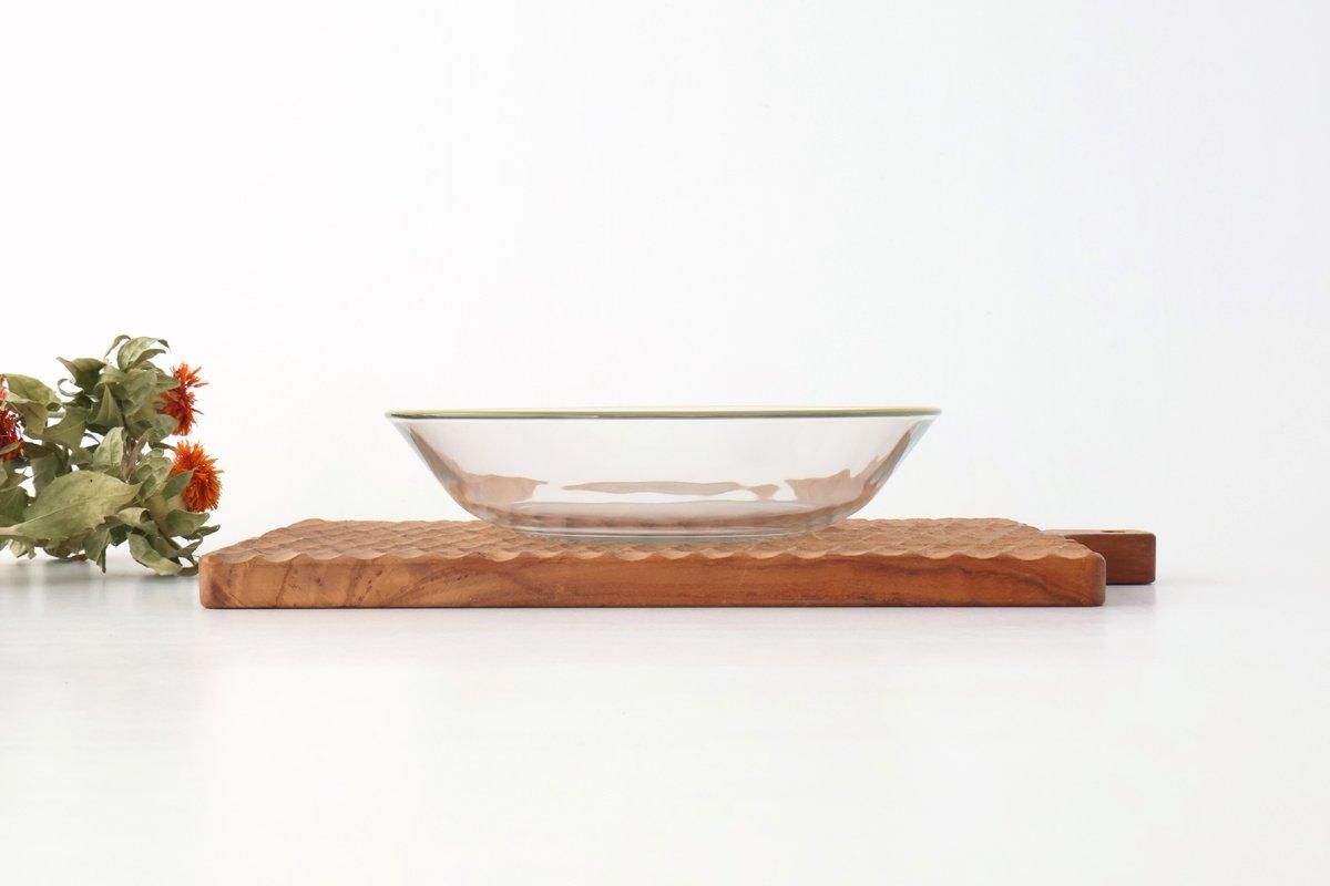 POTPURRI bitte Round Glass Plate Yellow 17.5㎝/6.9in