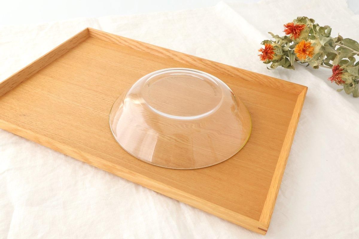 POTPURRI bitte Round Glass Plate Yellow 17.5㎝/6.9in