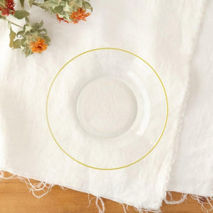 POTPURRI bitte Round Glass Plate Yellow 17.5㎝/6.9in