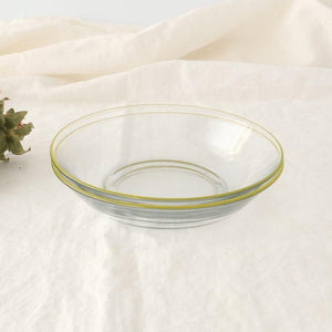 POTPURRI bitte Round Glass Plate Yellow 17.5㎝/6.9in
