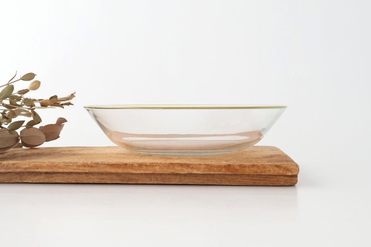 POTPURRI bitte Round Glass Plate Yellow 20.5㎝/8in