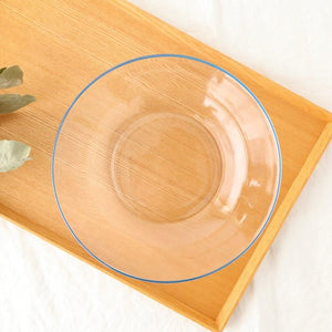 POTPURRI bitte Round Glass Plate Blue 20.5㎝/8in