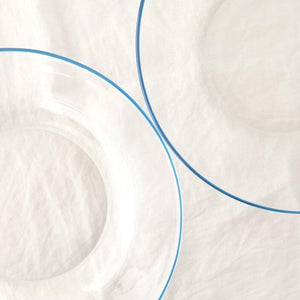 POTPURRI bitte Round Glass Plate Blue 20.5㎝/8in