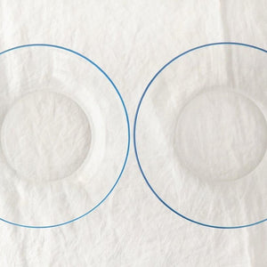 POTPURRI bitte Round Glass Plate Blue 20.5㎝/8in