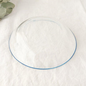POTPURRI bitte Round Glass Plate Blue 20.5㎝/8in