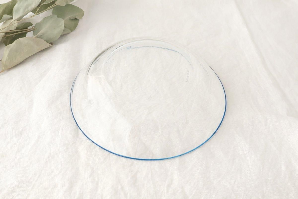 POTPURRI bitte Round Glass Plate Blue 20.5㎝/8in