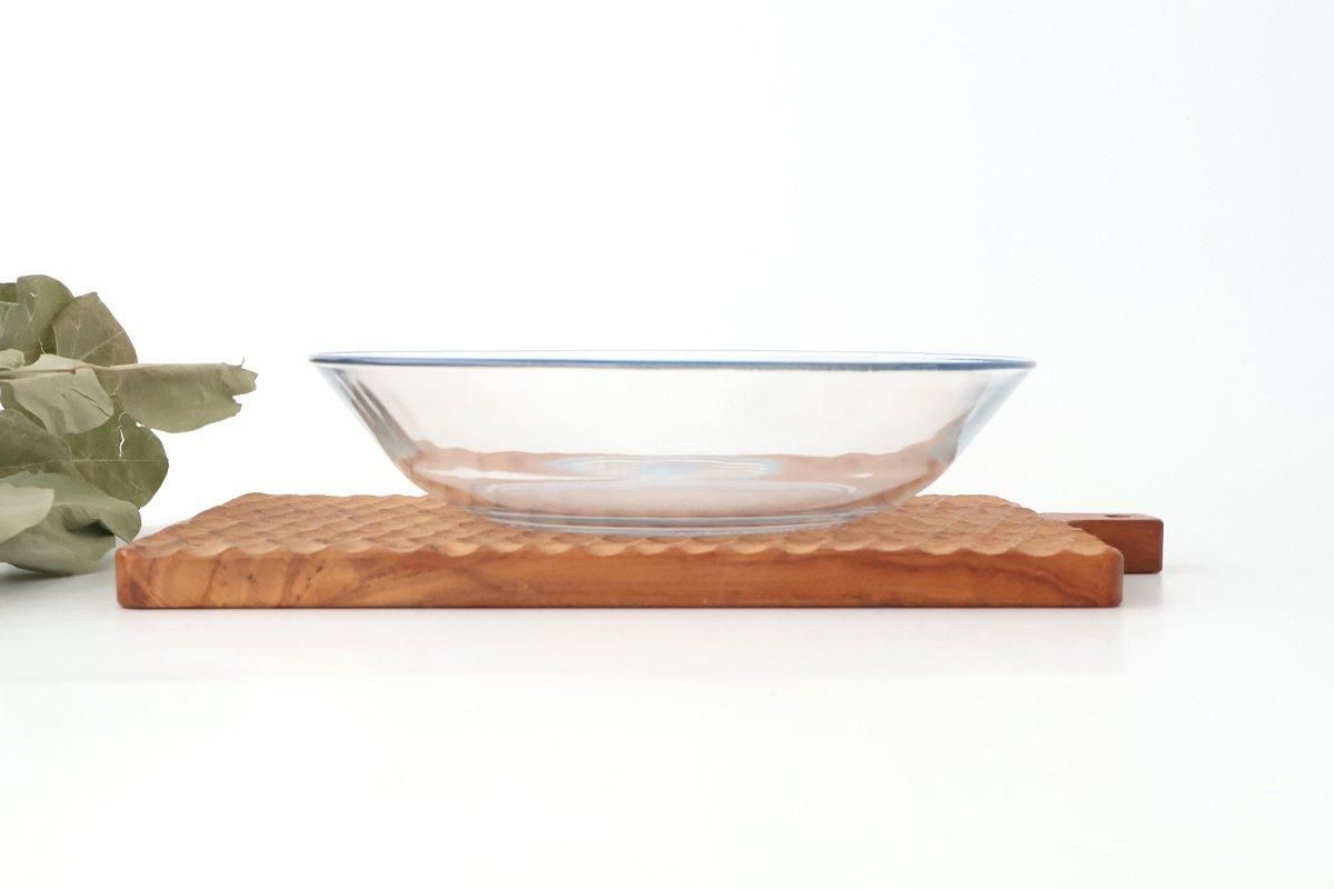 POTPURRI bitte Round Glass Plate Blue 20.5㎝/8in