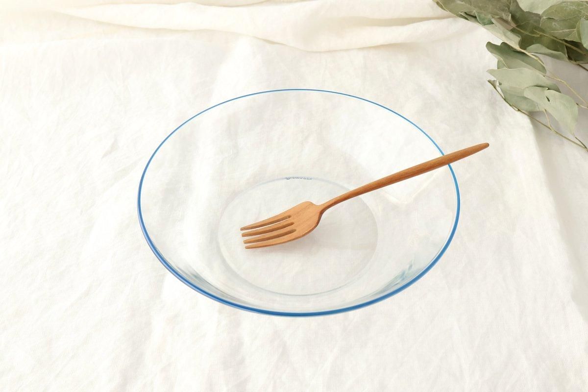 POTPURRI bitte Round Glass Plate Blue 20.5㎝/8in