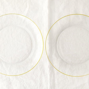 POTPURRI bitte Round Glass Plate Yellow 23.5㎝/9.3in