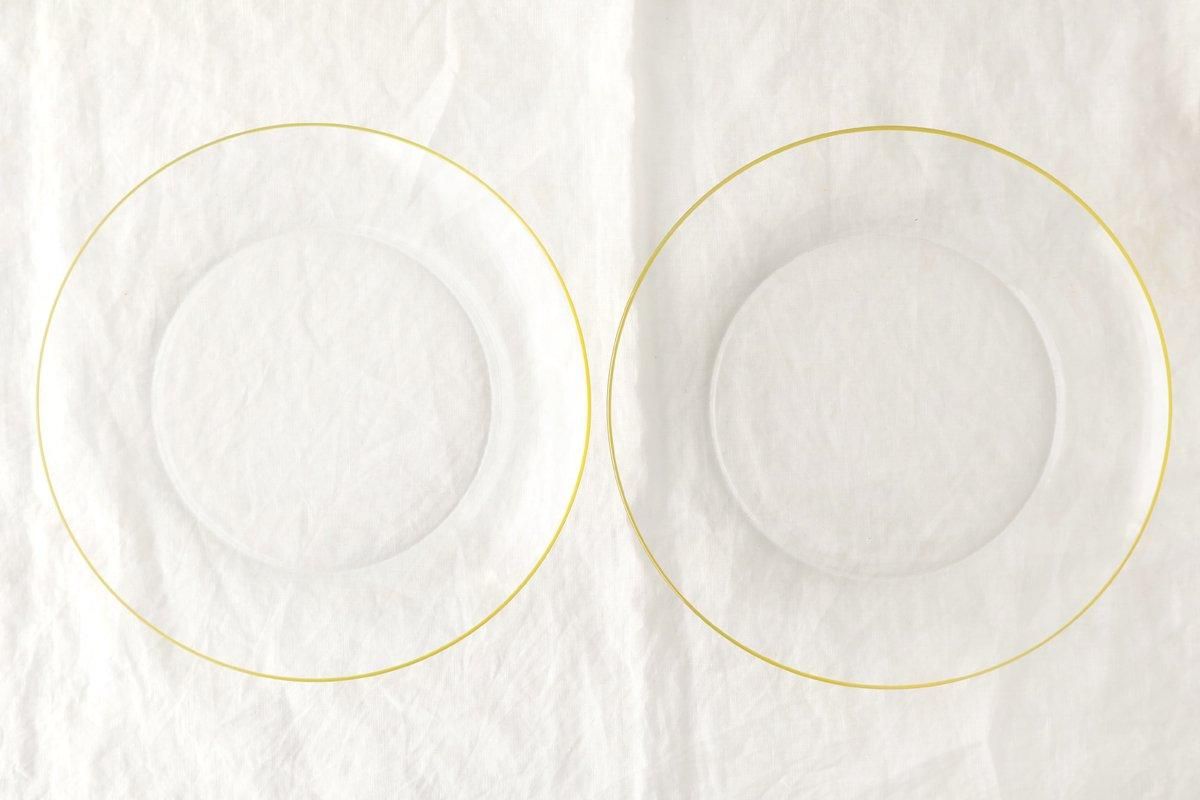 POTPURRI bitte Round Glass Plate Yellow 23.5㎝/9.3in